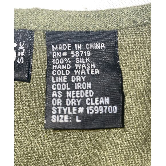 Vintage Notations 100% Silk Dress - Size L - In Excellent Condition‎ - Picture 6 of 8